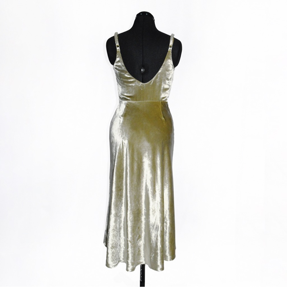 VINCE VELVET SLIP DRESS SCOOP NECK - Picture 8 of 9